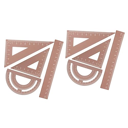 SEWACC 8 Pçs Conjunto De Quatro Peças De Réguas Mini Ferramentas Modelos De Desenho Ferramentas De C