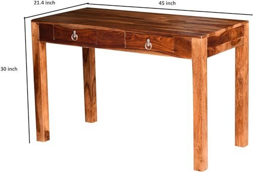 Image of Sheesham Wood Writing Computer & Study Table for Home and Office Furniture (Warm Chestnut) (Study Table 1)