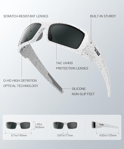 Image of Polarized Sport Sunglasses-for-Men Sun-Glasses: Mens Wrap Sunglasses for Fishing Cycling Running UV400 Protection