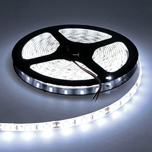 MASUNN 5M Impermeabile Bianco/Caldo Bianco SMD 5630 300 LED Nastro Flessibile di Striscia di Luce DC12V-Bianco