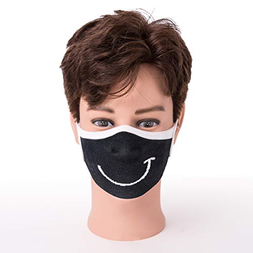SonnenStrick Behelfs Mund und Nasen Maske mit Wendemotiv Smile/permanentes antimikrobielles Additiv/waschbar 60 Grad / 100% made in Germany, 200 g, 300918S