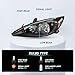 TUSDAR Headlight Assembly Set Fit for 2002-2004 Toyota Camry LE XLE Headlamp without Bulbs Replacement Driver and Passenger Side