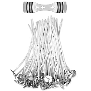 Kerzendocht,100 Stück 10 cm Dochte Runddocht Teelichtdochte mit Fuß Gewachst Kerzendochte Kerzen Dochte Candle Wick für…