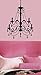 LoveDecal Chandelier #2 Vinyl Wall Decal, 22 x 35-Inches