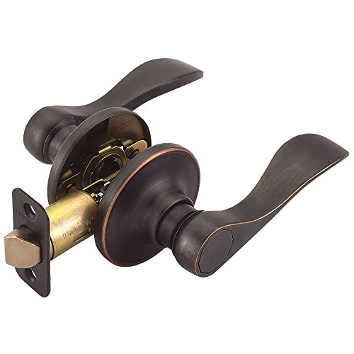 Design House Springdale Passage Hall Closet Interior Door Lever Handle Lockset Oil-Rubbed Bronze 6.375 in x 1.94 in x 2.625 in Item 700526