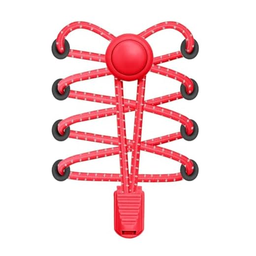 VESONNY Elastic No Tie Shoelaces - Reflective Shoe laces for Kids and Adults (red)