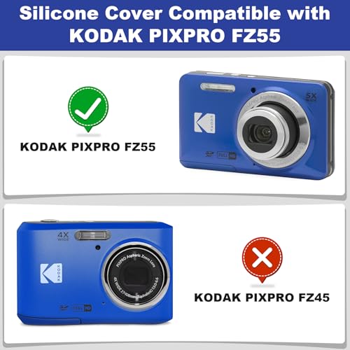 Funda de silicona para cámara Kodak PIXPRO FZ55 azul miniatura 4