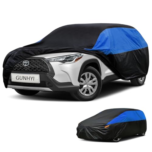 Image of GUNHYI Car Cover Custom Fit Corolla Cross Waterproof All Weather, Lightweight Full Exterior Cover for Automobiles Outdoor Sun UV Rain Dust Snow Wind Protection.