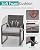 Bezseller 3 Piece Outdoor Patio Furniture Set, Patio Bistro Set Wicker Conversation Set, Modern Rattan Chair with Glass Coffee Table for Backyard, Porches, Poolside, Lawn and Balcony