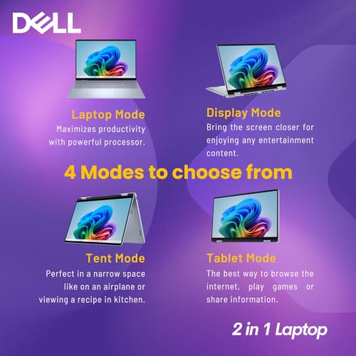 Image of Dell 16 Plus 2-in-1 Laptop, 16 inch 1920 x 1200 Touchscreen, Core Ultra 7 256V(>i9-13900H), AI Ready, Backlit Keyboard, 1080p Webcam, Wi-Fi 7, Windows 11 Pro, Ice Blue(16GB 8533MHz DDR5 RAM | 2TB SSD)