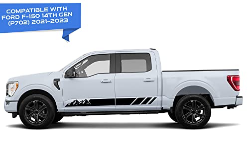 Mountain Stripes Decals Stickers Graphics Compatible With Ford F150 All Generations (2900B) #TOP3