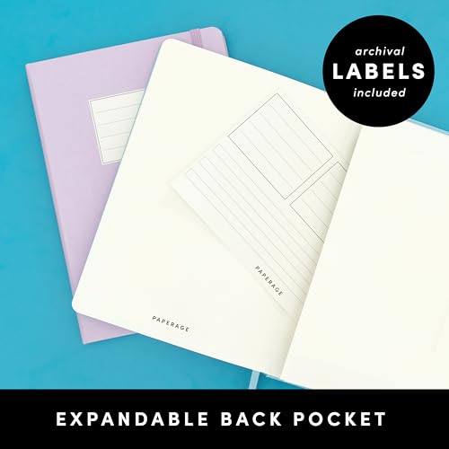 Image of PAPERAGE Graph Paper Journal Notebook, (Black), 160 Pages, Medium 5.6 in x 8 in - 100 GSM Thick Paper - Hardcover Grid Notebook for Work or School