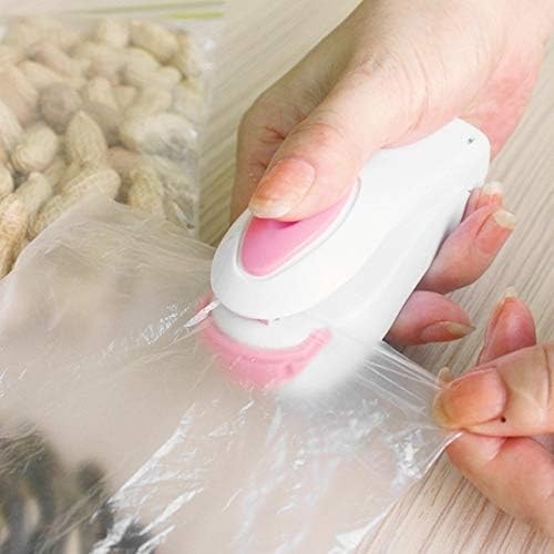 Plastic Packing Bag Heat Sec06ling Machine Sealer Tool Home Kitchen Seal Supplies Candy Color (White)