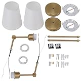 Conseils : il ne s'agit pas d'une applique murale alimentée par batterie et nécessite un câblage. Livré avec tout le matériel nécessaire à l'installation et 2 ensembles d'appliques murales, ampoules non incluses.