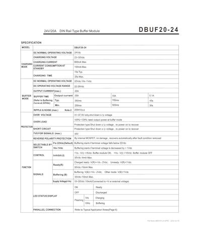 DBUF20 DBUF20-24 Alimentation CC 24 V 24 V bloc de puissance - 3
