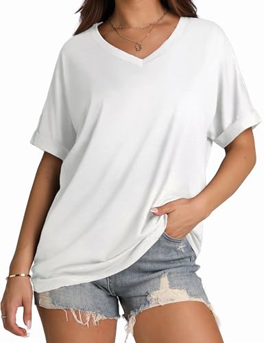 WIHOLL Womens Summer Tops 2024 Fashion Trendy Short Swiss Dot Sle...