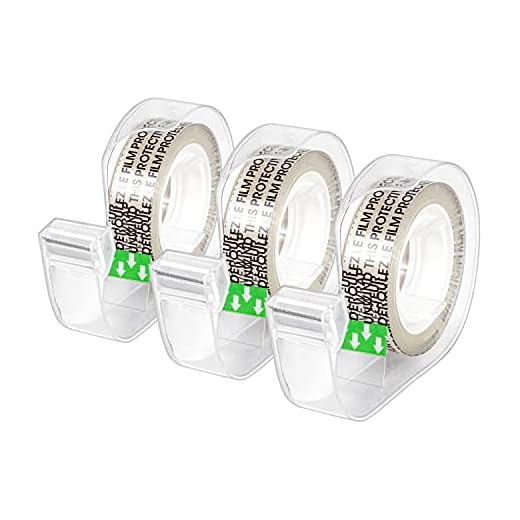 Amazon Basics Double Sided Tape with Dispenser, Narrow Width, 1/2 x 252 inches, 3-Pack