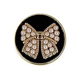 Craftisum Faux Pearl Embellished Bow Knot Metal Shank Sewing Buttons 10 Pcs - 23mm, 7/8'