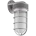 Sunlite 88141-SU LED Vapor Jar Wall Fixture, 12 Watts, 1000 Lumens, Vandal Proof, Weather Tight, 110-277 Volt, Gray Finish, ETL Listed, IP65, Mount, 50K - Super White