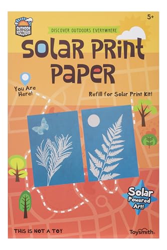 toysmith outdoor discovery solar print paper refill for solar print kit for boys amp girls ages 5