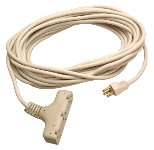 Coleman Cable 02357-23 16/3 40-Foot Tri-Source Outdoor Landscape/Deck/Patio Outdoor Extension Cord, Beige