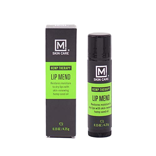 M. Skin Care Hemp Therapy Lip Mend Balm For Men, Refreshing Peppermint, Shea Butter, Cruelty Free #TOP1