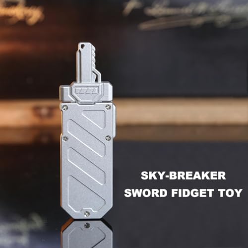 Image of Metal Fidget Toys Adults, Stress Relief Toys Adults, Ejectable Fidget Slider Ratchet Sound Stress Relief Toy ADHD Tools, Quiet Fidget Toys for Office & Home, Best Gadgets for Men