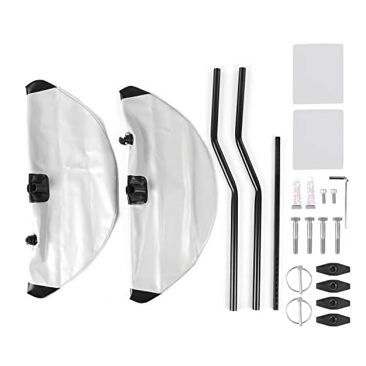 Lixada Kayak Stabilization System, Kayak PVC Inflatable Outrigger Float with Sidekick Arms Rod Kayak Boat Fishing Standing Float Stabilizer System Kit (White)