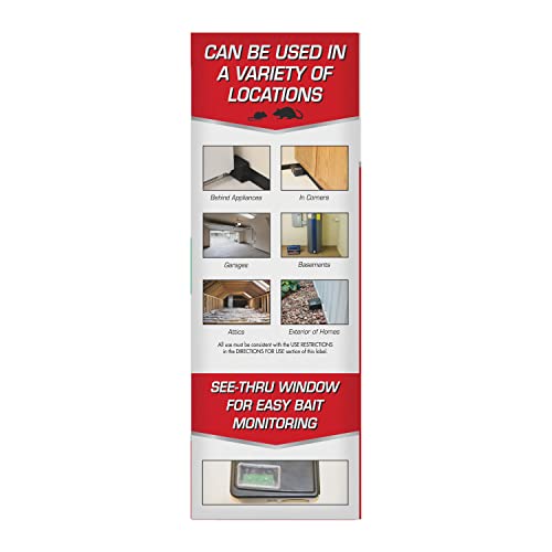 Tomcat Rat & Mouse Killer Child & Dog Resistant, Refillable Station For Indoor And Outdoor, 1 Station And 15 Poison Refills #TOP3