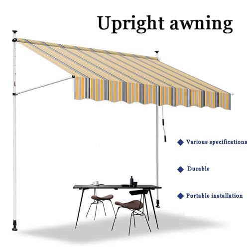 Store rétractable pliable 2m en aluminium et auvent manuel pour terrasse - 7