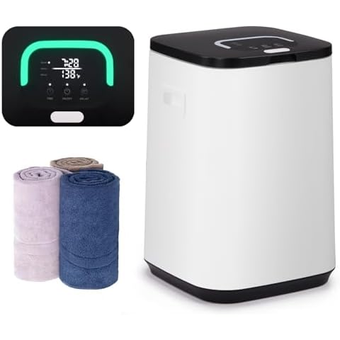 Winado Towel Warmer Bucket Style, Large Towel Heater with Adjustable Timer, 24H Delayed Appointment, Fragrance Holder, Auto Shut Off, Fits Up to Two Oversized Towels for Bathroom, Hot Tub, Spa Cover