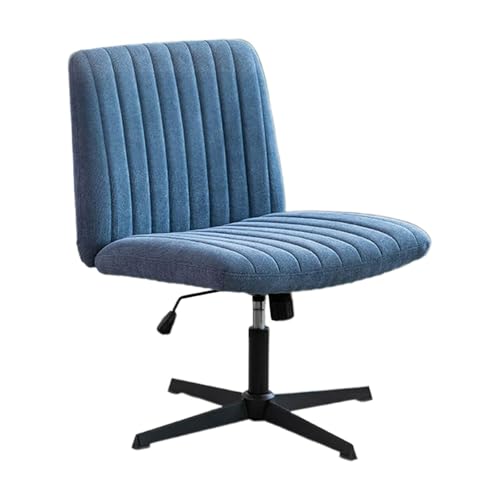 CMYCYDDPLY Silla de Oficina con Patas Cruzadas, Altura Ajustable, Rotación de 360°, Silla de Escritorio Moderna for Oficina en Casa, Silla de Tocador, Adecuada for Oficina, Dormitorio(Blue)