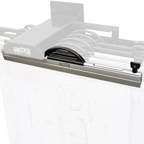 Hang-A-Plan, 18 Inches General Hanging Clamp, Silver, Holds up to 150 Plans, Single Clamp