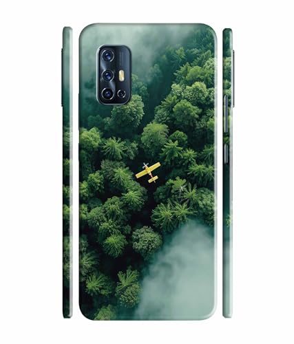 Image of Aeroplane Travel World Printed Hard Back Case Cover & Compatible for Vivo V17 (Multicolor) - D1805