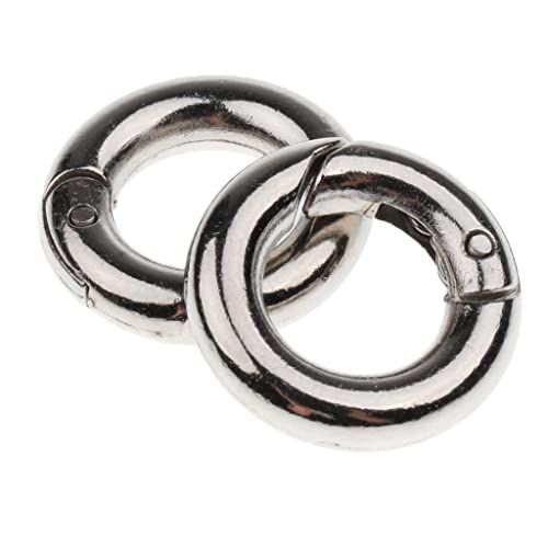 LEIPUPA 10Pieces Rodada Snap Open Hook Buckle Chaveiro Mosquetão Acessórios