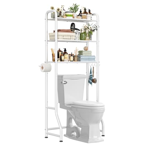 image for Simple Trending Over The Toilet Storage Rack, Metal 3 Tier Bathroom Or