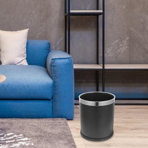 Corbeille à déchets noire pour le recyclage à la maison