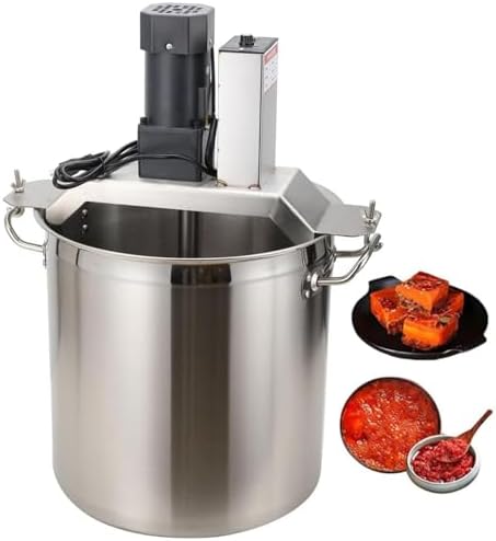 40L/80L Stainless Steel Commercial Food Mixer & Hot Pot Sauce Stirrer with 4-Blade Scraper for Jam, Soup, Chili Sauce, Garlic Sauce & Porridge Mixing