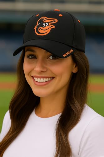 Gorra ajustable Baltimore Classic Edition bordada negra/naranja miniatura 4