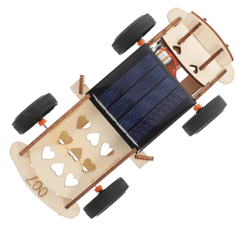 Hohopeti Kit Solar Educativo para de Coche de Madera DIY de Experimentos Científicos para Desarrollo Cognitivo y Manualidades Infantiles Regalo para Cumpleaños y Navidad