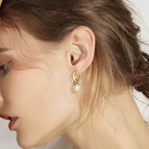 Small Chunky Gold Hoop Earrings For Women, 14k Gold Thick statement huggie hoop earrings Trendy Hoop Earrings Set Hypoallergenic Fashion Earrings4