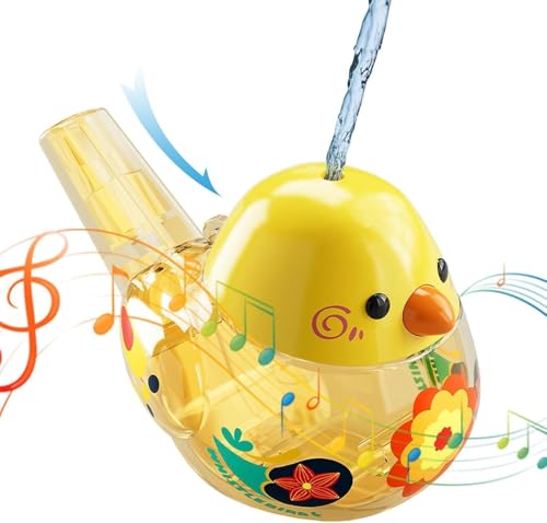 1PC Coloured Drawing Water Bird Whistle Bathtime Musical Whistle, Bird Whistle for Water Call, for Birthday Gifts School Prizes, Novelty and Gag Toys and Party Supplies, Musical Instrument