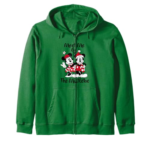 Sweat à capuche Disney Mickey et Minnie Mistletoe pour Noël