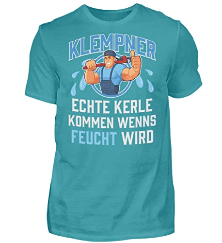 T-shirt pour homme Véritable gars bleu turquoise M contre la chaleur