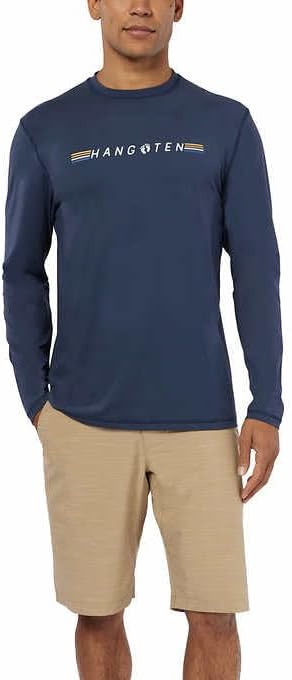 Hang Ten Men's Rashguards - Switchfoot in Blue, X-Large