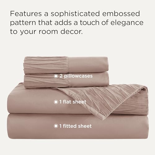 Image of Bedsure Full Size Bed Sheets - 4 Pieces Soft Full Sheet Set - Breathable & Cooling - Hotel Luxury - Easy Care Polyester Microfiber Bedding for Women, Men, Khaki