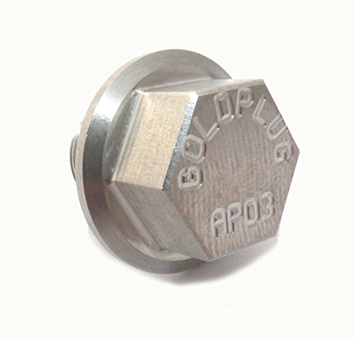 GoldPlug AP-03, M12 x 1.25 Threads, 11.5mm Thread Length, 15mm External Hex, 22mm dia. flange, 24mm OAL, Magnetic Drain Plug, fits all Toyota engines, uses extra washer SW-03 - Thumbnail 2