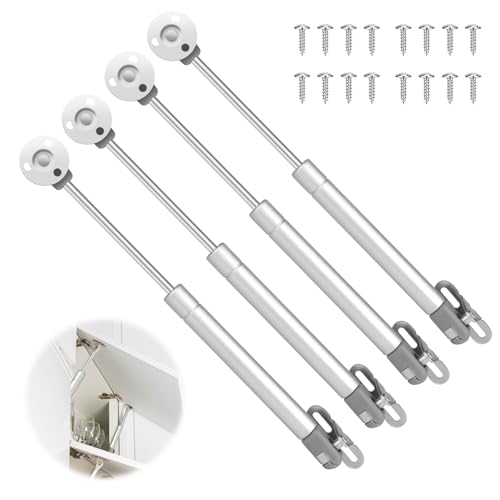 TINGTING 4 Stück Gasdruckdämpfer 20N–200N | Gasdruckfeder Klappenbeschlag Set für Schranktür, Fenster, Spielzeugkiste, Bettkasten | Heckklappendämpfer Möbelstütze