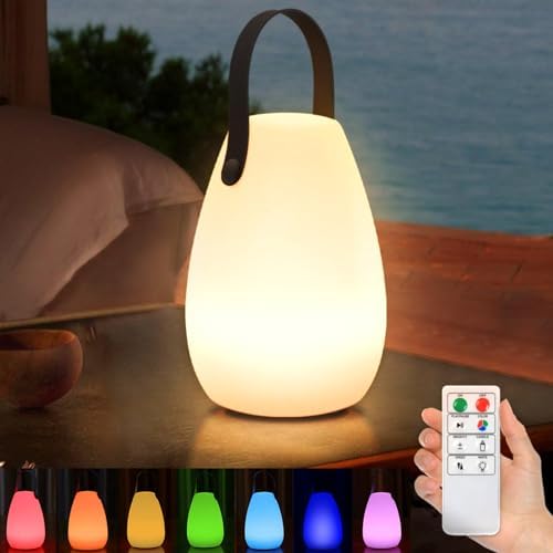 Uuffoo Lampada Da Tavolo LED Ricaricabile Multicolore, IP44, Telecomando, Per Esterni E Campeggio - 3