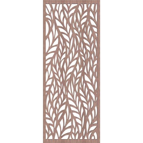 Image of Ortonville Decorative Pierced Fretwork Wood Wall Panels, 9 3 /8 inchW x 24 3 /8 inchH x 3 /8 inchT, Walnut